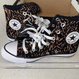Converse Chuck Taylor All Star HI Top Leopard Print  A17948F Women's 6 Sneakers